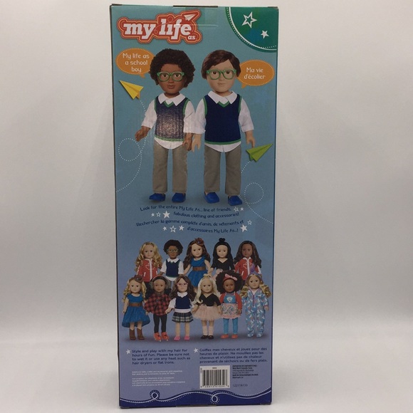 My Life as School Boy 18” Fashion Doll Brown Eyes Green Glasses Brown Ha… - Picture 7 of 15